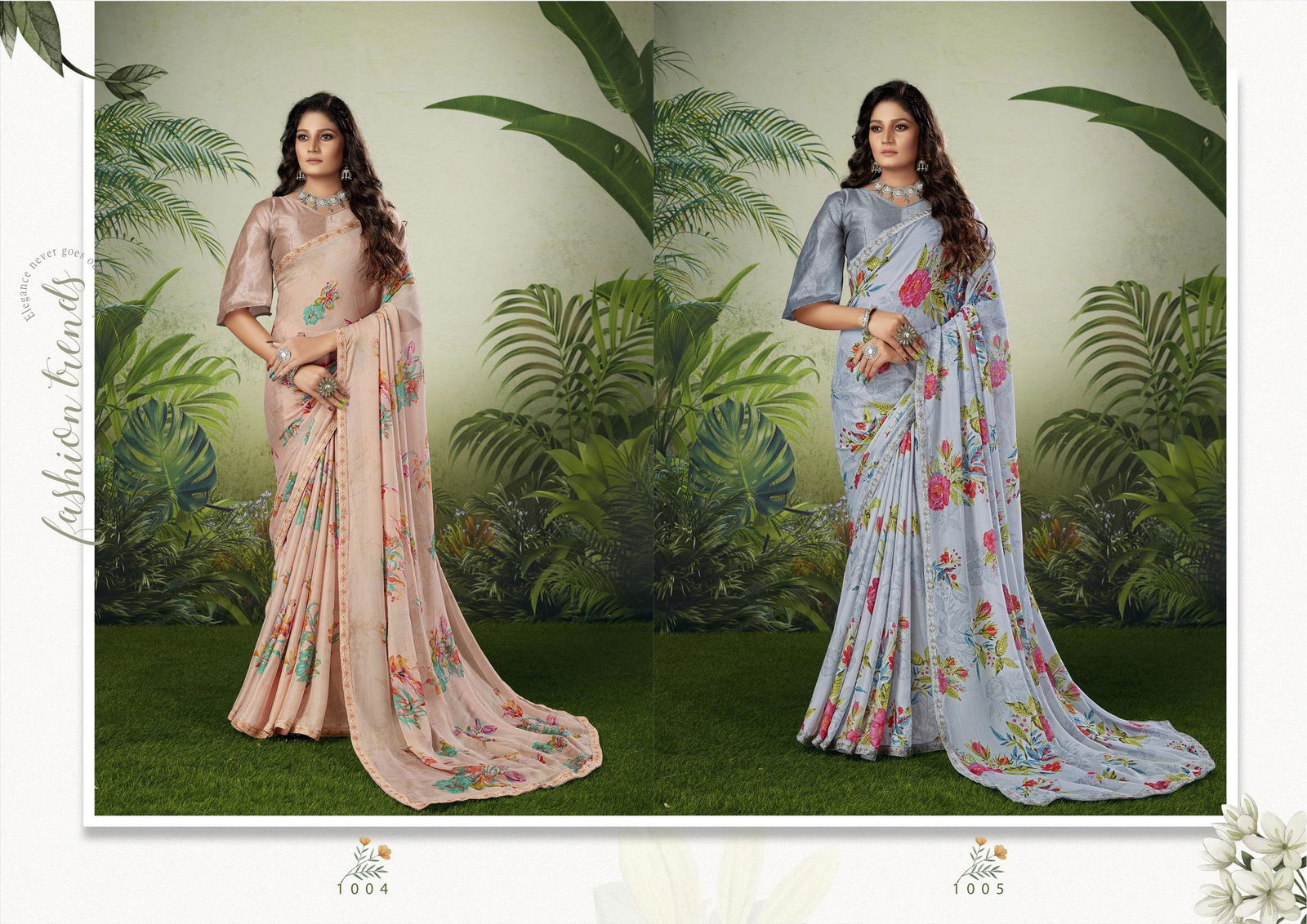 Ratandeep Nayna Moss Fancy Designer Festive Wear Chiffon Saree Collection